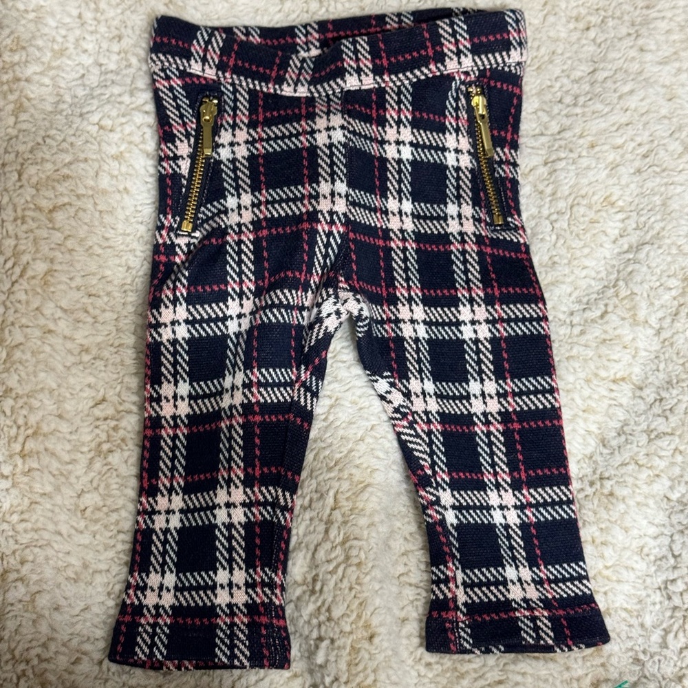 Janie and Jack navy plaid pants